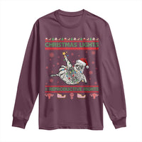 Christmas Lights And Reproductive Rights Ugly Christmas Long Sleeve Shirt Feminist Raccoon Gift - Wonder Print Shop