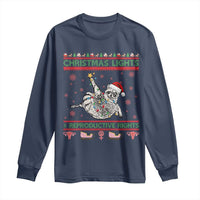 Christmas Lights And Reproductive Rights Ugly Christmas Long Sleeve Shirt Feminist Raccoon Gift - Wonder Print Shop