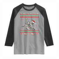 Christmas Lights And Reproductive Rights Ugly Christmas Raglan Shirt Feminist Raccoon Gift - Wonder Print Shop