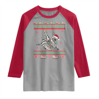 Christmas Lights And Reproductive Rights Ugly Christmas Raglan Shirt Feminist Raccoon Gift - Wonder Print Shop
