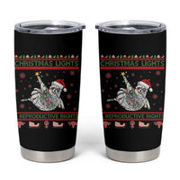Christmas Lights And Reproductive Rights Ugly Christmas Tumbler Cup Feminist Raccoon Gift - Wonder Print Shop