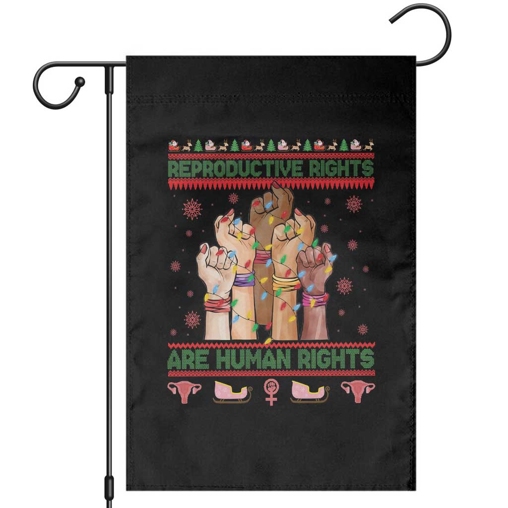 Ugly Christmas Feminist Raccoon Gift Garden Flag Reproductive Rights Are Human Rights - Wonder Print Shop