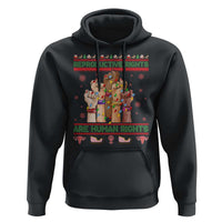 Ugly Christmas Feminist Raccoon Gift Hoodie Reproductive Rights Are Human Rights - Wonder Print Shop