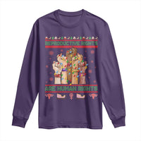 Ugly Christmas Feminist Raccoon Gift Long Sleeve Shirt Reproductive Rights Are Human Rights - Wonder Print Shop