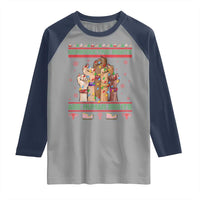 Ugly Christmas Feminist Raccoon Gift Raglan Shirt Reproductive Rights Are Human Rights - Wonder Print Shop