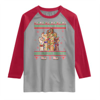 Ugly Christmas Feminist Raccoon Gift Raglan Shirt Reproductive Rights Are Human Rights - Wonder Print Shop