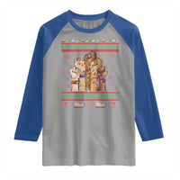 Ugly Christmas Feminist Raccoon Gift Raglan Shirt Reproductive Rights Are Human Rights - Wonder Print Shop