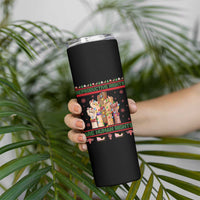 Ugly Christmas Feminist Raccoon Gift Skinny Tumbler Reproductive Rights Are Human Rights - Wonder Print Shop