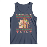 Ugly Christmas Feminist Raccoon Gift Tank Top Reproductive Rights Are Human Rights - Wonder Print Shop