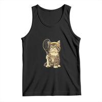 Funny Cat Plays Tennis Tank Top Because Murder Is Wrong - Wonder Print Shop