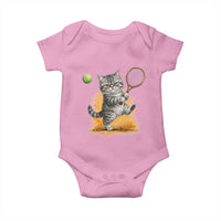 Funny Grumpy Cat Tennis Player Baby Onesie Gift For Tennis Fans - Wonder Print Shop
