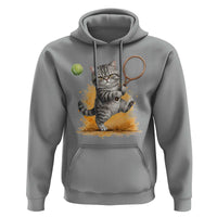 Funny Grumpy Cat Tennis Player Hoodie Gift For Tennis Fans - Wonder Print Shop