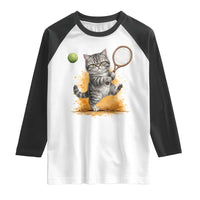 Funny Grumpy Cat Tennis Player Raglan Shirt Gift For Tennis Fans - Wonder Print Shop
