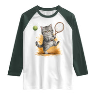 Funny Grumpy Cat Tennis Player Raglan Shirt Gift For Tennis Fans - Wonder Print Shop