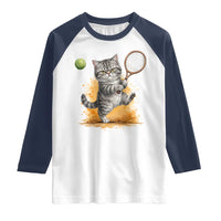 Funny Grumpy Cat Tennis Player Raglan Shirt Gift For Tennis Fans - Wonder Print Shop