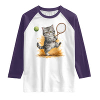 Funny Grumpy Cat Tennis Player Raglan Shirt Gift For Tennis Fans - Wonder Print Shop