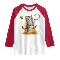 Funny Grumpy Cat Tennis Player Raglan Shirt Gift For Tennis Fans - Wonder Print Shop