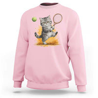 Funny Grumpy Cat Tennis Player Sweatshirt Gift For Tennis Fans - Wonder Print Shop