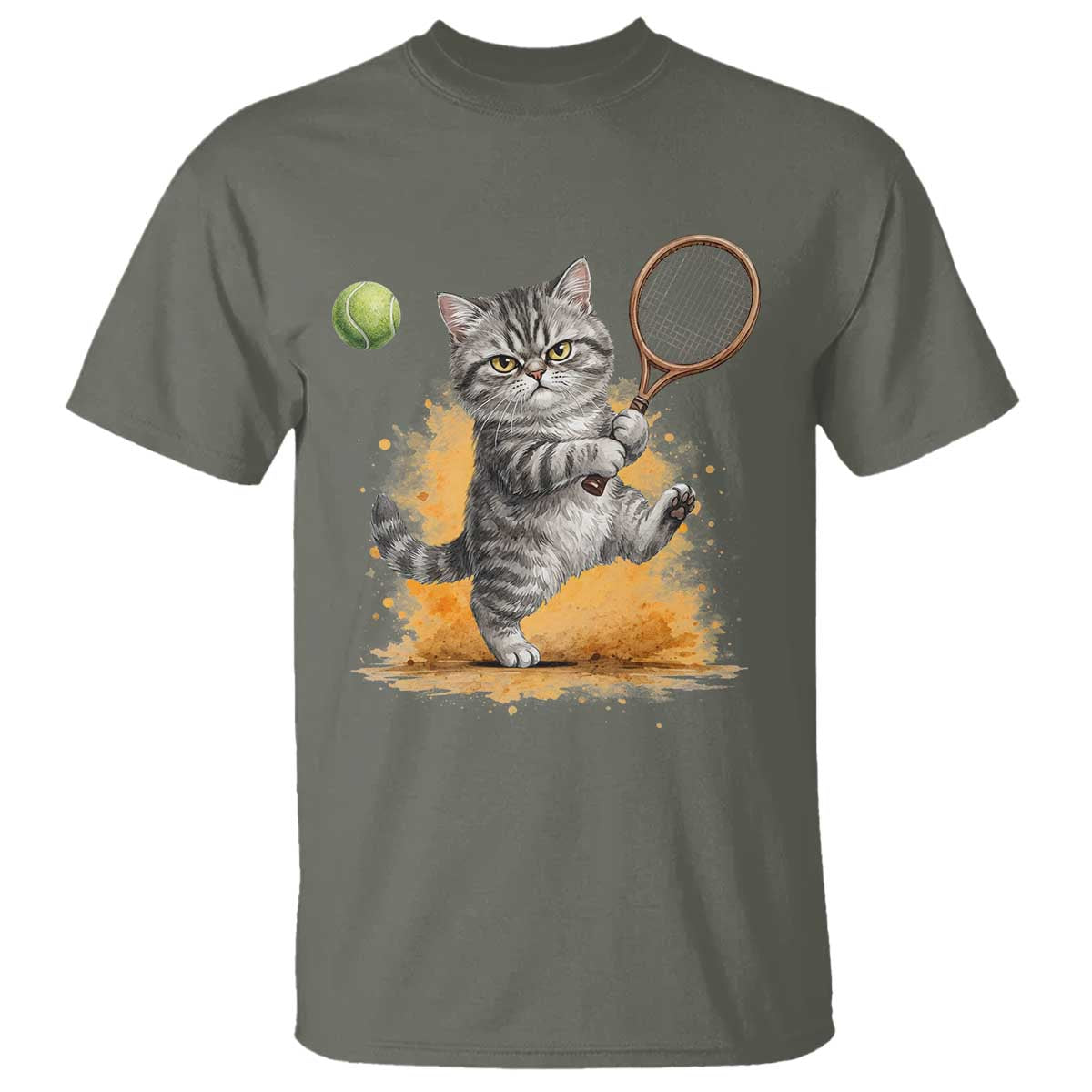 Funny Grumpy Cat Tennis Player T Shirt Gift For Tennis Fans - Wonder Print Shop