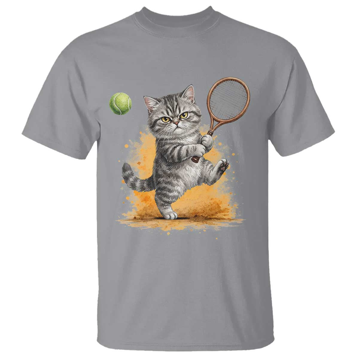 Funny Grumpy Cat Tennis Player T Shirt Gift For Tennis Fans - Wonder Print Shop