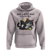Just A Kitty Who Smashes Balls Hoodie Funny Tennis Cat Gift - Wonder Print Shop