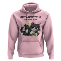 Just A Kitty Who Smashes Balls Hoodie Funny Tennis Cat Gift - Wonder Print Shop