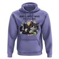 Just A Kitty Who Smashes Balls Hoodie Funny Tennis Cat Gift - Wonder Print Shop
