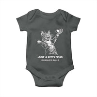 Funny Cat Plays Tennis Baby Onesie Just A Kitty Who Smashes Balls - Wonder Print Shop