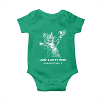 Funny Cat Plays Tennis Baby Onesie Just A Kitty Who Smashes Balls - Wonder Print Shop