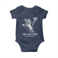 Funny Cat Plays Tennis Baby Onesie Just A Kitty Who Smashes Balls - Wonder Print Shop
