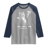Funny Cat Plays Tennis Raglan Shirt Just A Kitty Who Smashes Balls - Wonder Print Shop