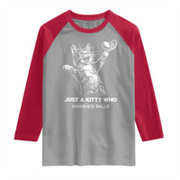 Funny Cat Plays Tennis Raglan Shirt Just A Kitty Who Smashes Balls - Wonder Print Shop