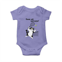 Funny Chubby Cat Tennis Baby Onesie Game Set And Meow - Wonder Print Shop