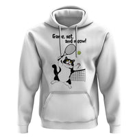 Funny Chubby Cat Tennis Hoodie Game Set And Meow - Wonder Print Shop