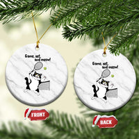 Funny Chubby Cat Tennis Ceramic Ornament Game Set And Meow - Wonder Print Shop