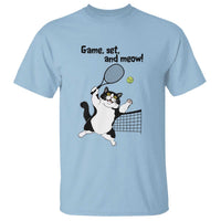 Funny Chubby Cat Tennis T Shirt Game Set And Meow - Wonder Print Shop