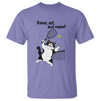Funny Chubby Cat Tennis T Shirt Game Set And Meow - Wonder Print Shop