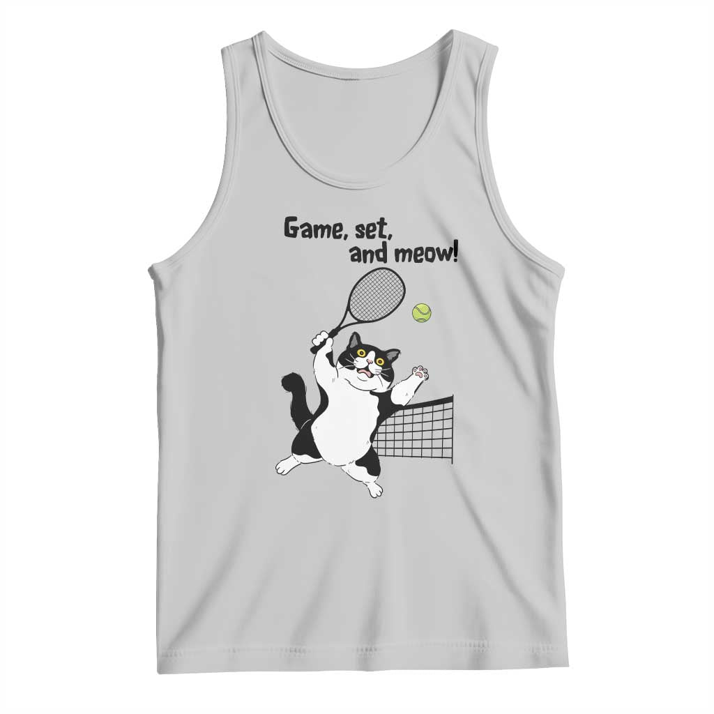 Funny Chubby Cat Tennis Tank Top Game Set And Meow - Wonder Print Shop