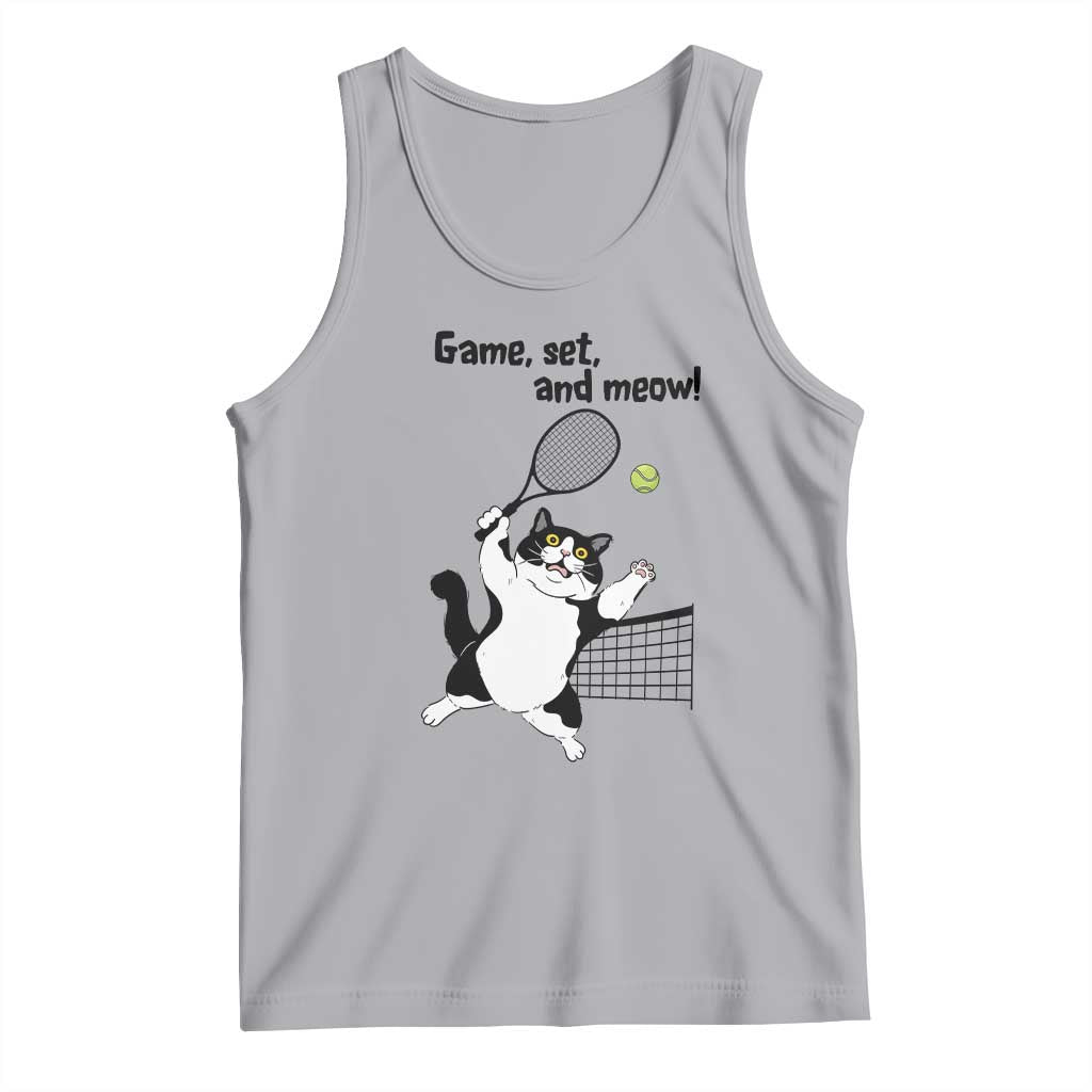 Funny Chubby Cat Tennis Tank Top Game Set And Meow - Wonder Print Shop