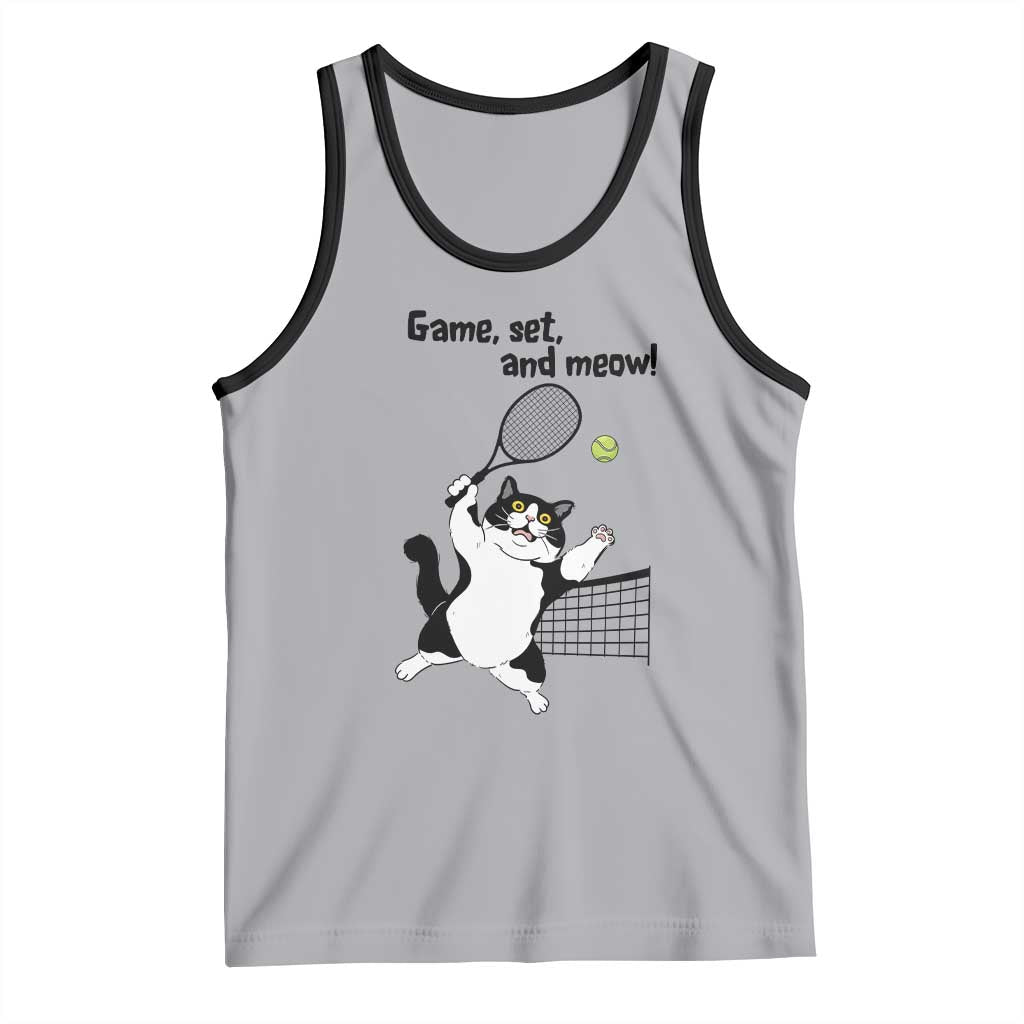 Funny Chubby Cat Tennis Tank Top Game Set And Meow - Wonder Print Shop