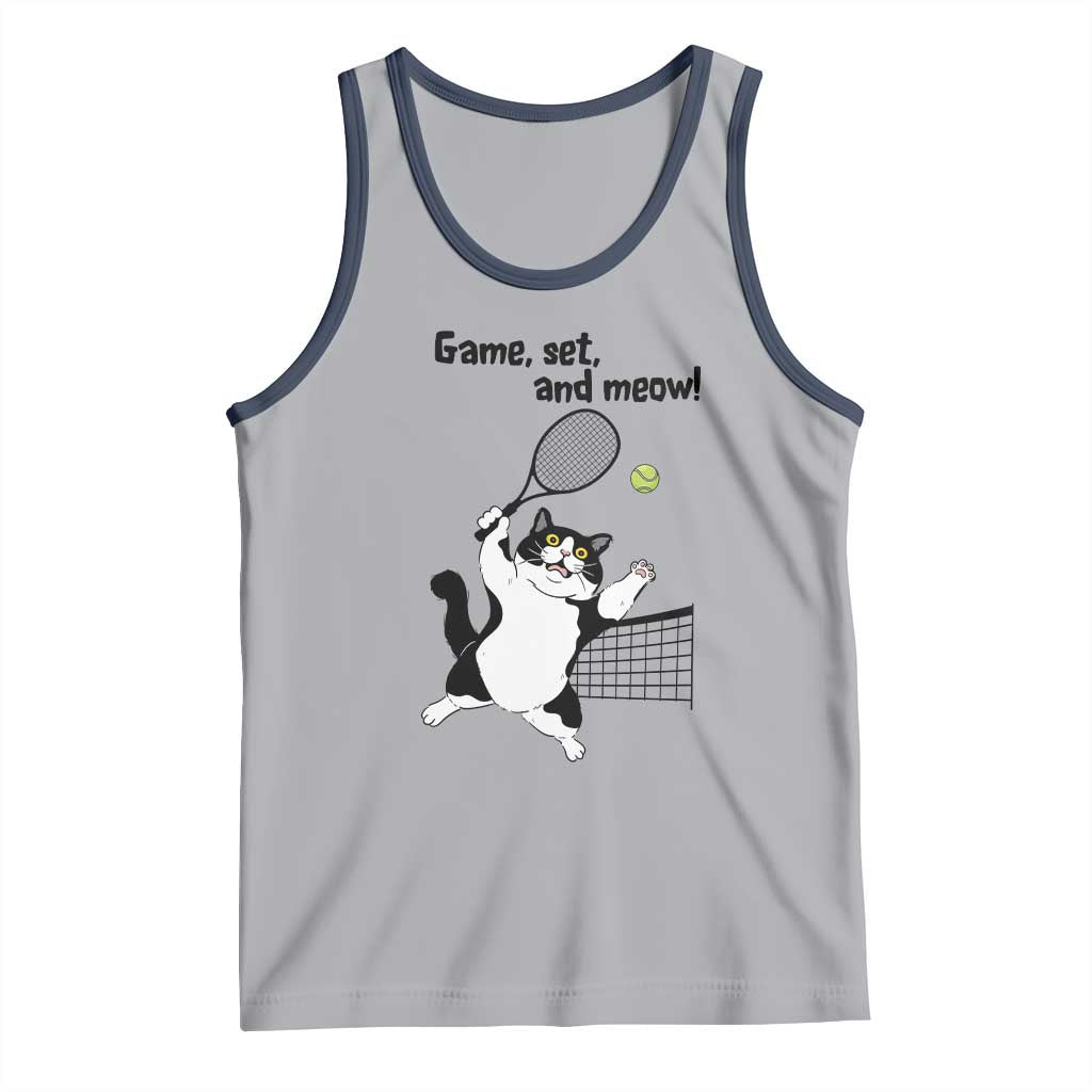 Funny Chubby Cat Tennis Tank Top Game Set And Meow - Wonder Print Shop