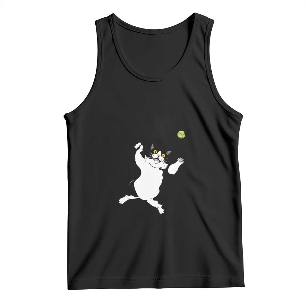 Funny Chubby Cat Tennis Tank Top Game Set And Meow - Wonder Print Shop