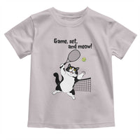 Funny Chubby Cat Tennis Toddler T Shirt Game Set And Meow - undefined
