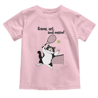 Funny Chubby Cat Tennis Toddler T Shirt Game Set And Meow - undefined