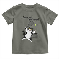 Funny Chubby Cat Tennis Toddler T Shirt Game Set And Meow - undefined