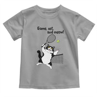 Funny Chubby Cat Tennis Toddler T Shirt Game Set And Meow - undefined