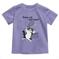 Funny Chubby Cat Tennis Toddler T Shirt Game Set And Meow - undefined