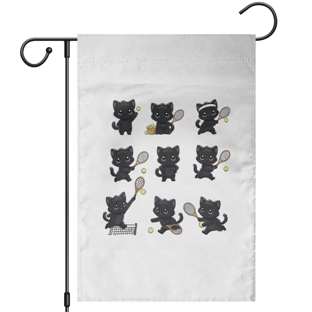 Funny Tennis Game Day Cat Garden Flag Tennis Player Gift - Wonder Print Shop