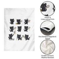 Funny Tennis Game Day Cat Garden Flag Tennis Player Gift - Wonder Print Shop