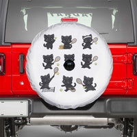 Funny Tennis Game Day Cat Spare Tire Cover Tennis Player Gift - Wonder Print Shop